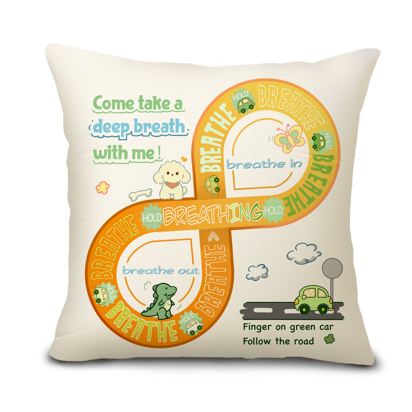 Feelings Wheel Pillow Double-Sided Printed with Different Patterns of Feelings Wheel Pillowcase, Reading Corner Decor, Counseling Office Decor18 x18 (1, Beige 8)